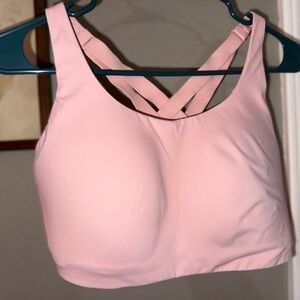 Lululemon Pink Sports Bra with Criss-Cross Back